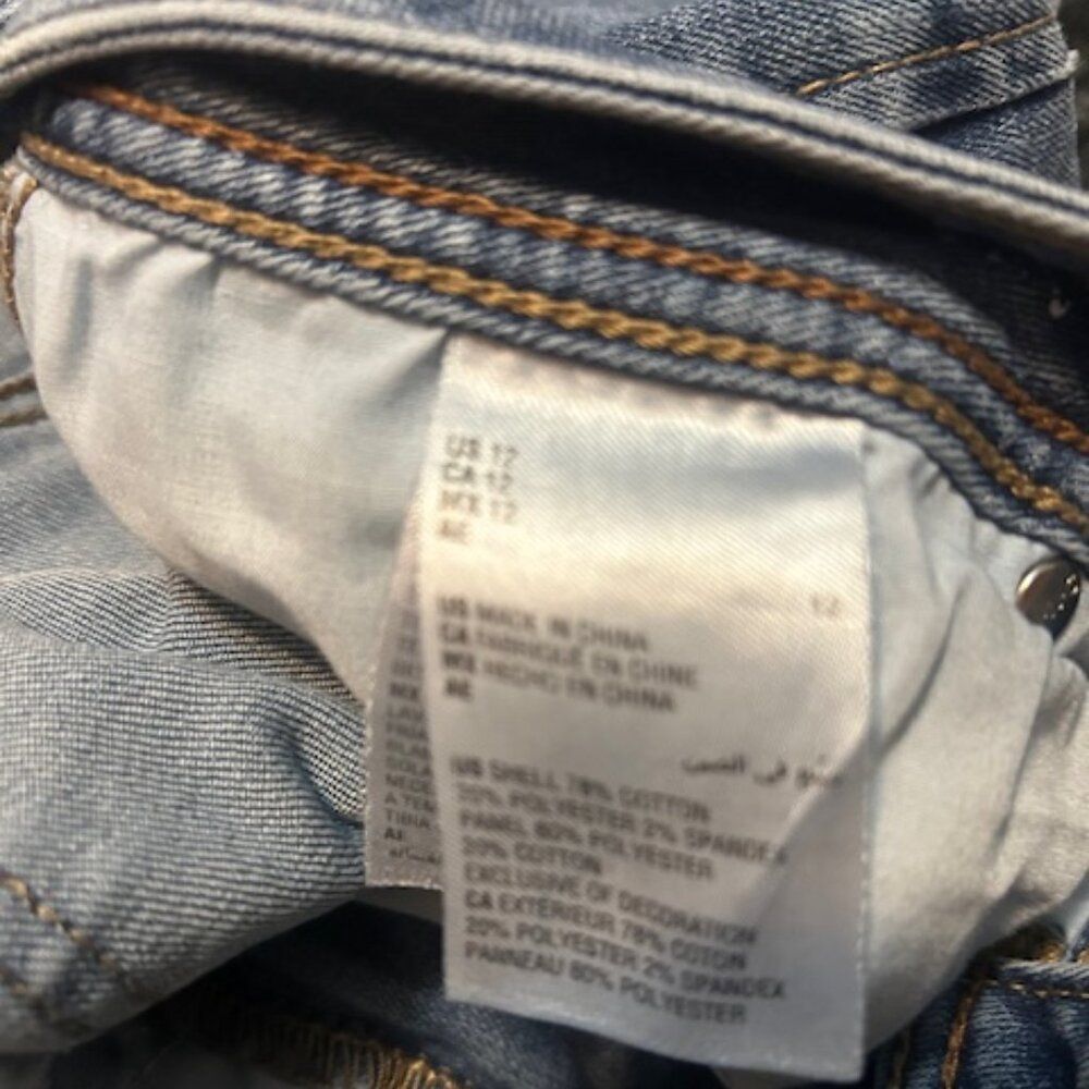 INC Skinny Leg Curvy fit distressed 5 pocket jeans, size 12 - Picture 5 of 5